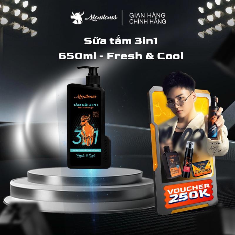   AFF  Sữa tắm gội mụn lưng Menitems hỗ trợ làm sạch mụn lưng hương nước hoa nam tính giúp làm sạch da dưỡng ẩm làm dịu da 285ml - P1 