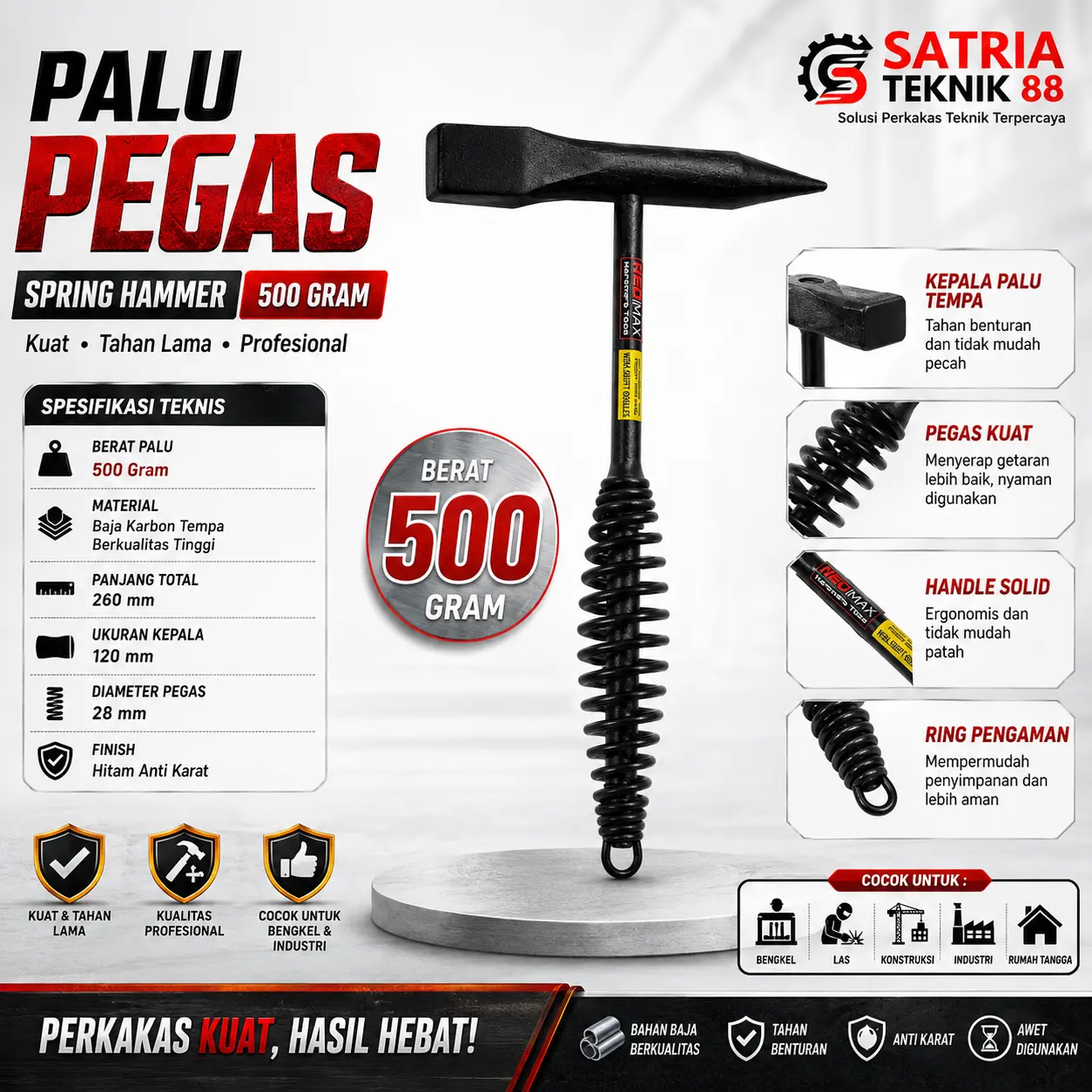 TURBOZ Palu Ketok Per Las 300 Gram Chipping Hammer