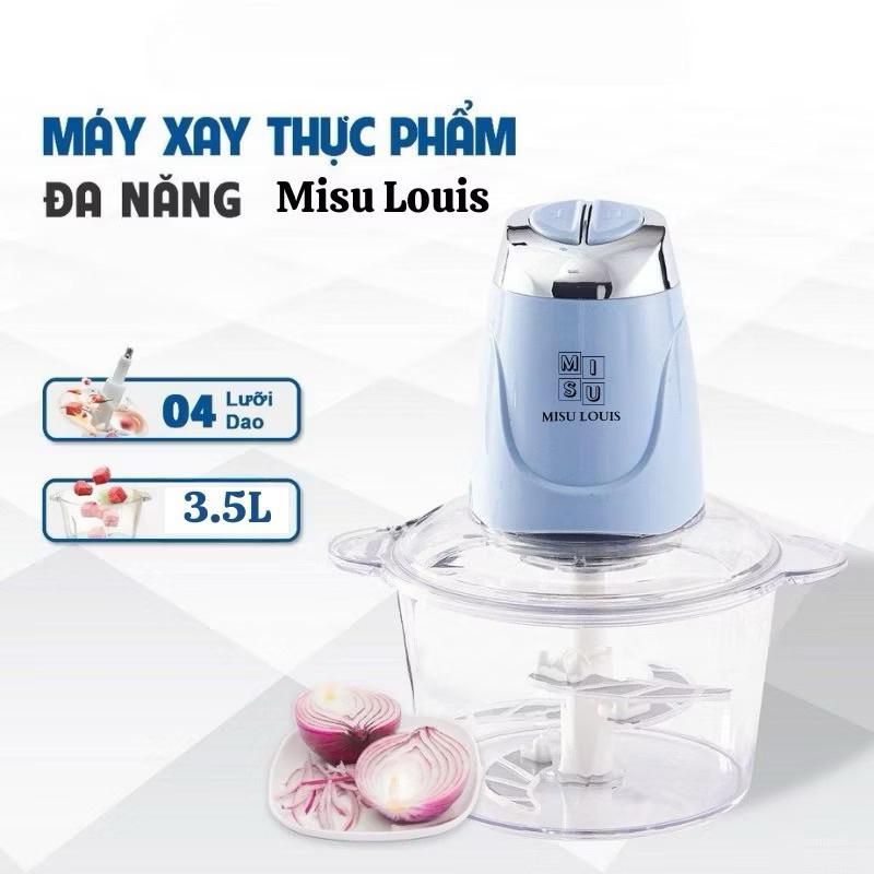 Máy Xay Thực Phẩm Đa Năng Cối Thuỷ Tinh Xay Thịt Misu Louis Công Suất Lớn 500w Dung Tích 3.5L