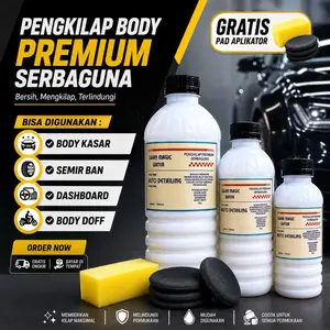 PENGKILAP BODY PREMIUM TERMURAH / SEMIR BAN / SILICON OIL KENDARAAN SILIKON POLES