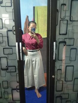 Product Review of TITIKSTORE.ID-Joy Skirt-rok flare Wanita Korean Style- Bahan semiwoll lokal_Model Panjang & Midi Bawahan Cewek Maxi from D**🤍 0