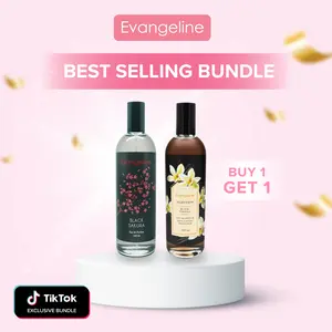 【BUY 1 GET 1】Best Selling Bundle | Evangeline Perfume Black Sakura, Black Vanilla | Parfum Wanita Wangi Tahan Lama Long Lasting