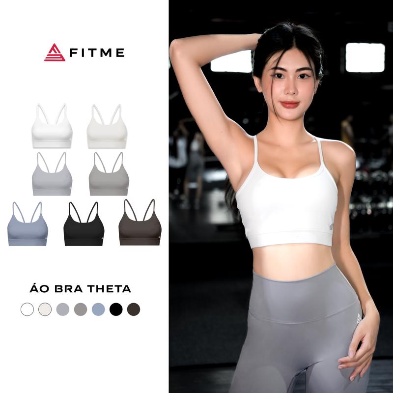 Áo bra tập gym yoga nữ Fitme Theta có mút chống sốc. nâng ngực chất thun thể thao cao cấp co giãn thoải mái BRTT