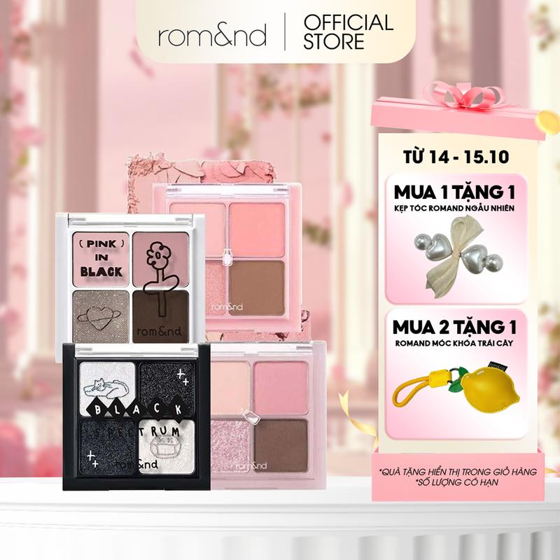 [Rom&nd] Bảng phấn mắt 4 ô xinh xắn Hàn Quốc Romand Better Than Eyes 6.5g Eyeshadow Cosmetic