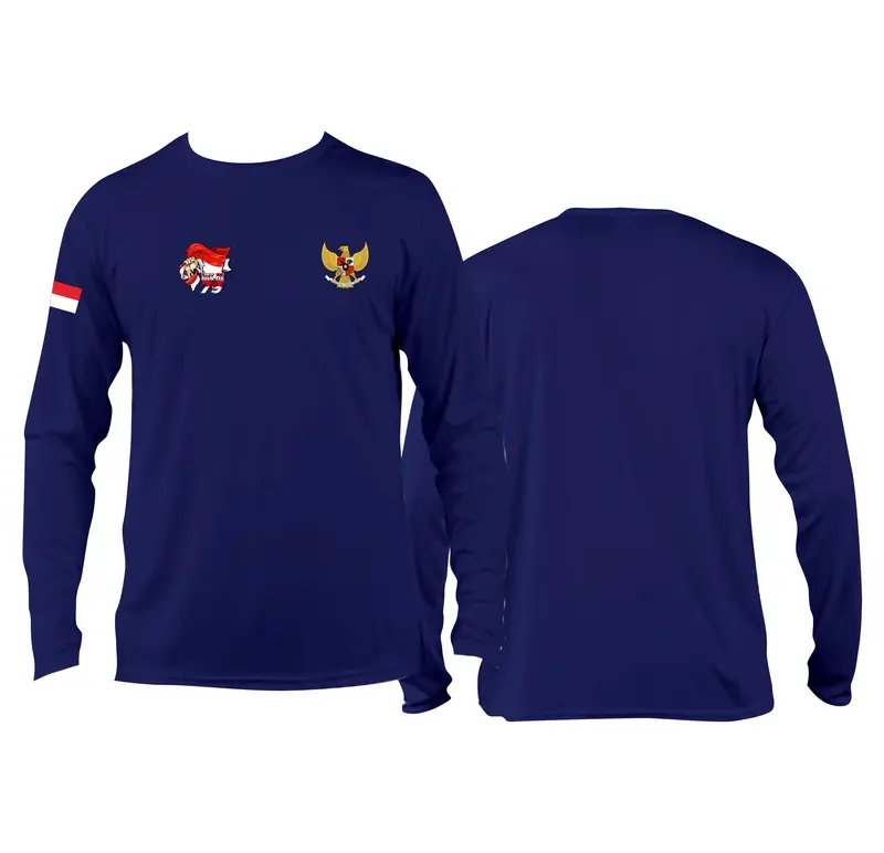 Kaos Lengan Panjang 79 bendera Sablon Katun TC30s Lembut Baju Keren Nyaman Distro Oblong Pria Santai Tebal 5
