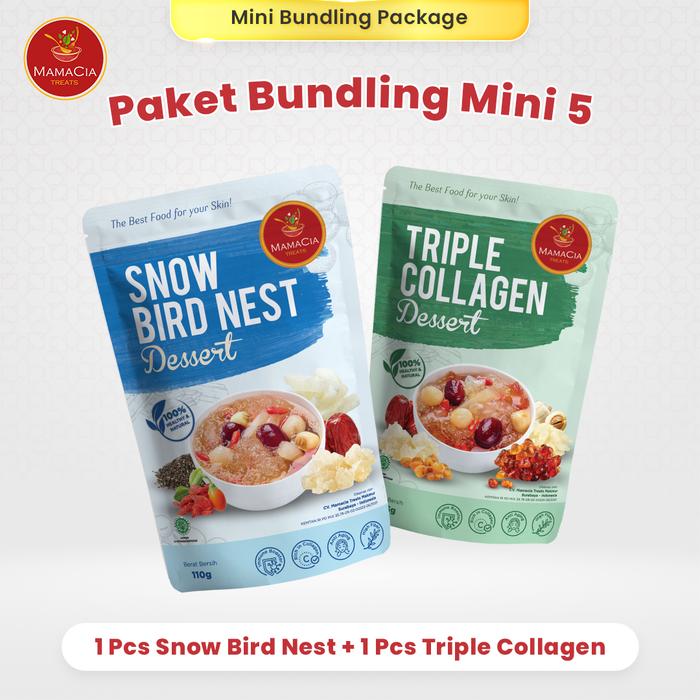 Gambar Mamacia Treats Paket Bundling MINI 5 : Snow Bird Nest + Triple Collagen Dessert - Mini SBN + Mini TCD dari Mamacia Treats Kota Surabaya Tokopedia