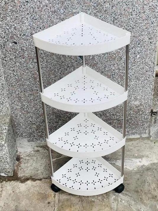 Kệ Góc Nhà Tắm Nhà Vệ Sinh Đa Năng 3-4 Tầng có bánh xe