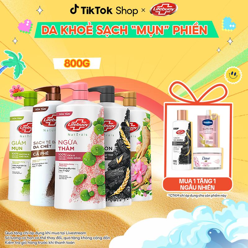 Sữa Tắm Lifebuoy Detox Chiết Xuất Matcha & Khổ Qua Hỗ Trợ Da Khỏi Vi Khuẩn Gây Mụn Chai 800g - Cho Nam & Nữ [7]