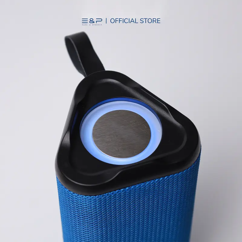 Easy & Perfect E2 | Bluetooth Speaker Portable with Passive Radiators | Splashproof Speaker with RGB Ring Lights | 10 Watt Speaker Power with 6 Hours Play Time 3