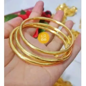 3pcs gelang kroncong polos titanium asli terbuat dari koin asli ati karat anti luntur