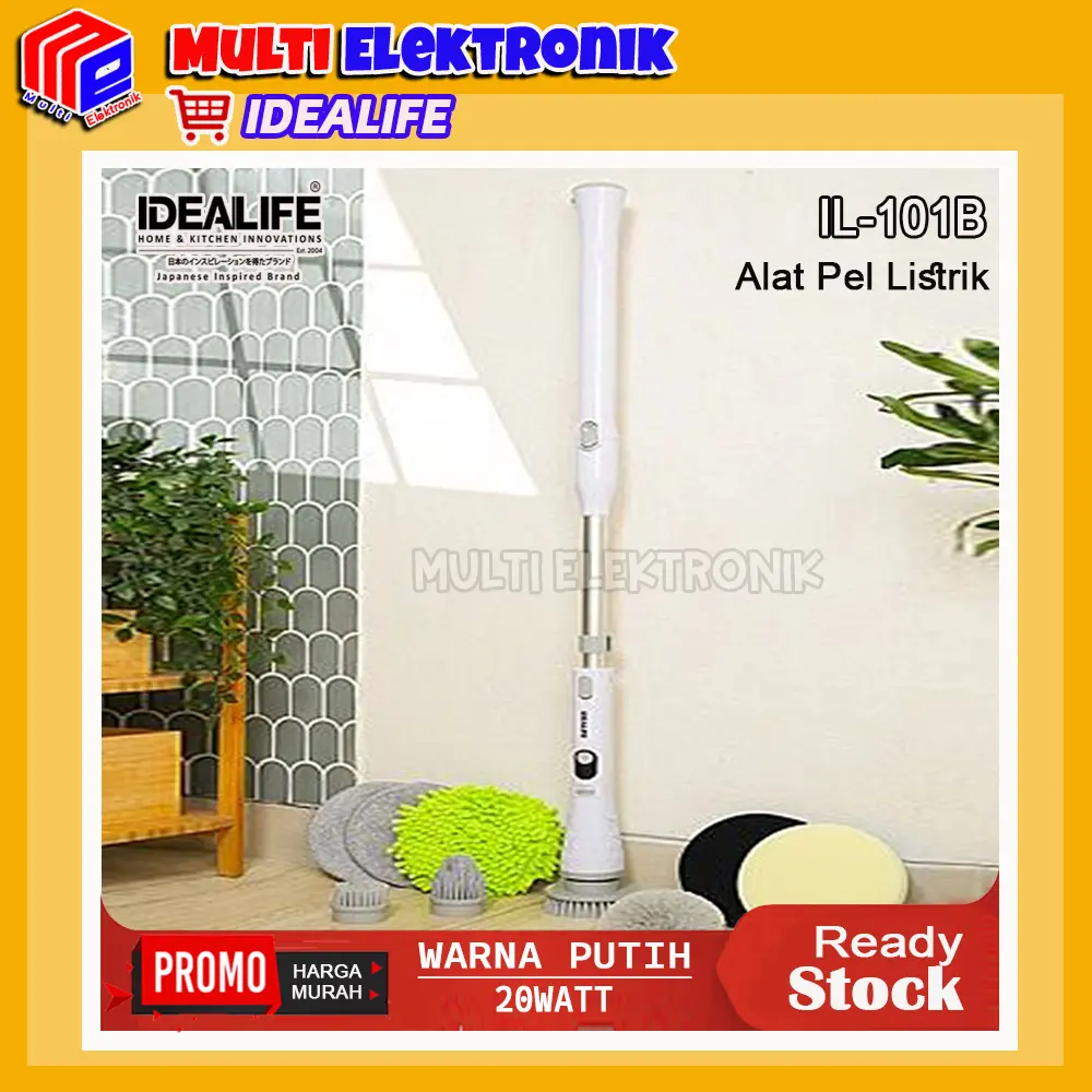 Idealife Alat Pembersih Elektrik IL-101B / IL101B Electric Spin Scrubber