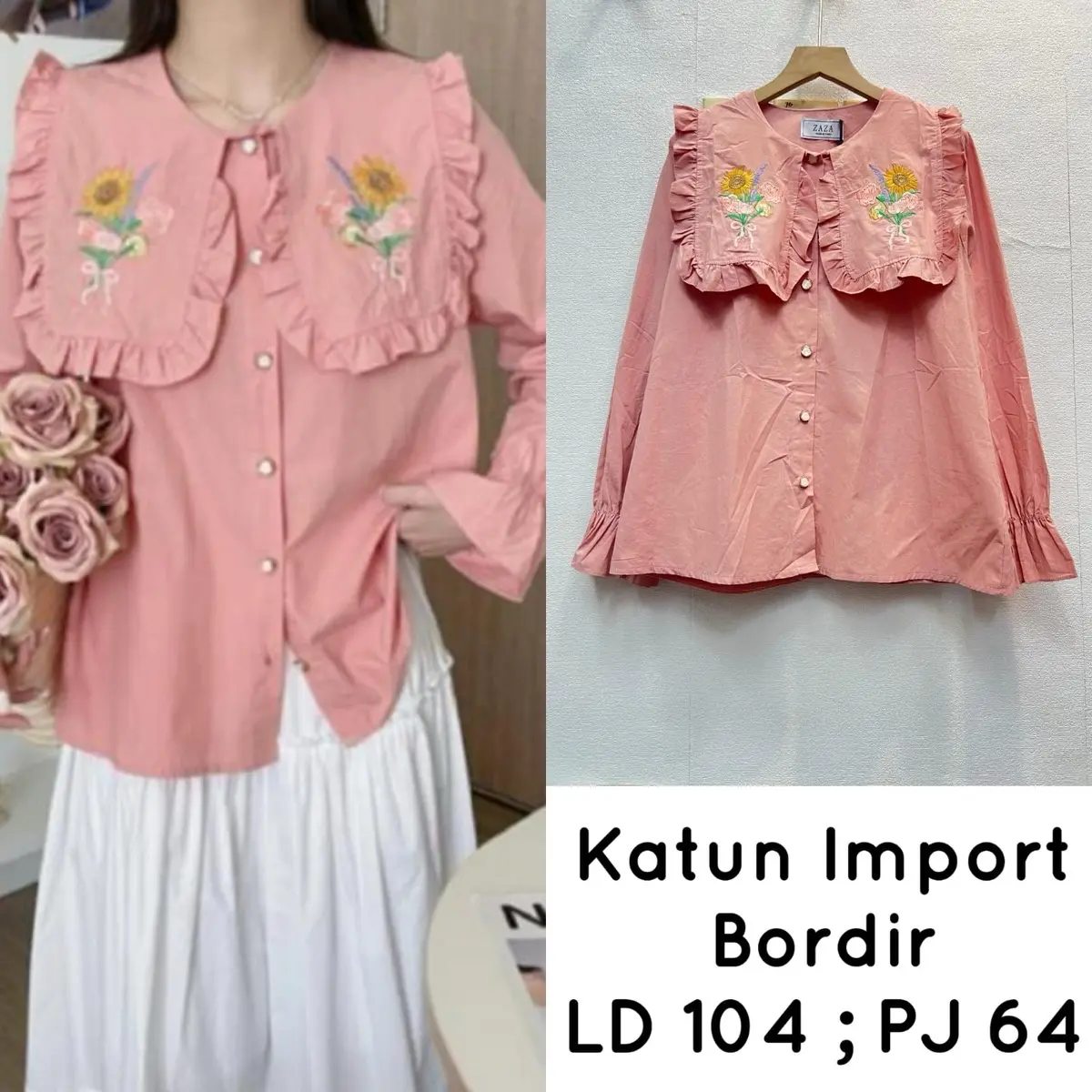 Atasan wanita Import BKK katun bordir