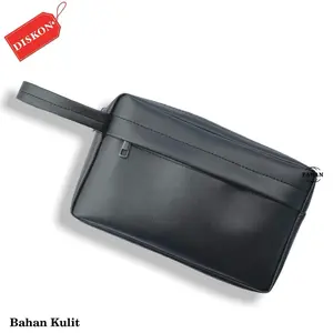 HQNBAG PRI Selempang Pria Tas Tangan Pria Anti Air Bahan Kulit Diskon