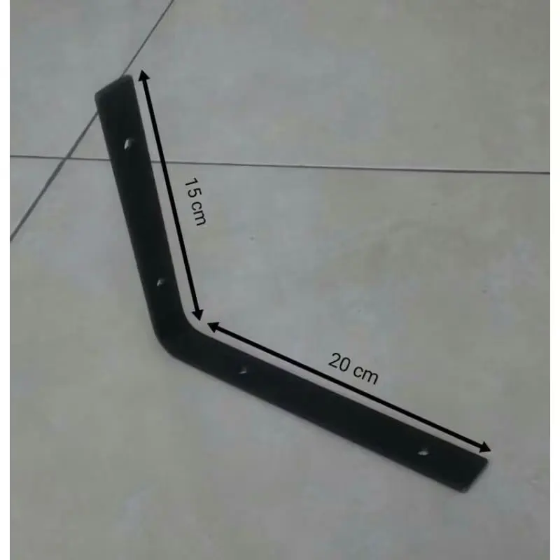 Bracket Siku L penyangga papan ambalan rak dinding