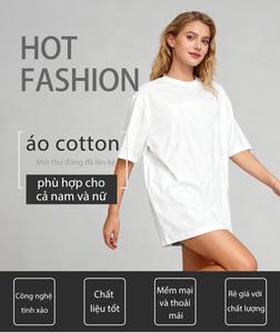 HOT FASHION Áo thun cotton đa năng cho nam và nữ chất liệu cotton mềm mại và thoáng khí lý tưởng cho mọi giới tính