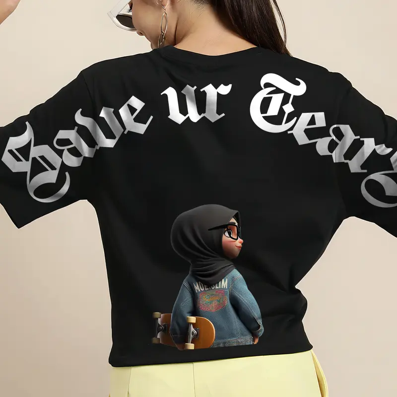 (REKOMENDASI) BISALO-136 Kaos Pria Wanita motif "SAVE UR TEARS" Bahan katun combed Digital Printing Kaos Distro Combed Atas Printing - pakaian wanita - pakaian pria - baju pria - atasan wanita pria - kaos oversize 2