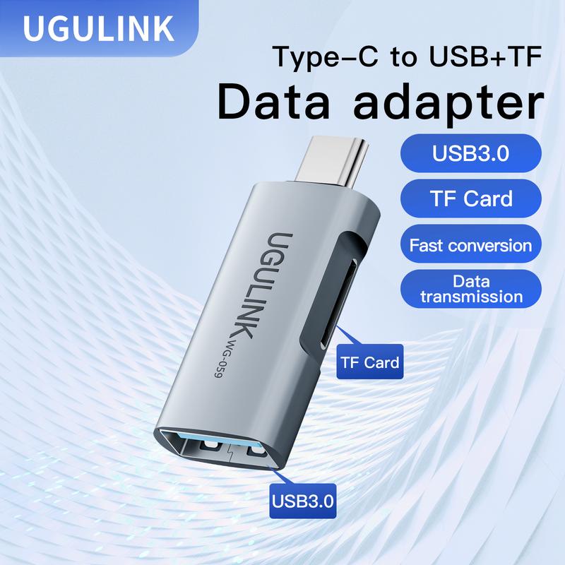 Đầu đọc thẻ USB 3.0, UGULINK, Hỗ trợ thiết bị USB, Thích hợp cho iPhone 15 và thiết bị giao diện chiếu sáng Huawei Type-C, Ổ đĩa USB, Hỗ trợ đọc thẻ CCD và thẻ TF usb thẻ nhớ đầu đọc thẻ nhớ oppo otg bộ chuyển đổi iphone đầu chuyển đổi type c lightning