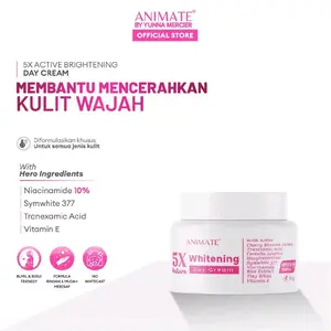 Animate 5X Active Whitening Day Cream 10g/Pelembab Wajah