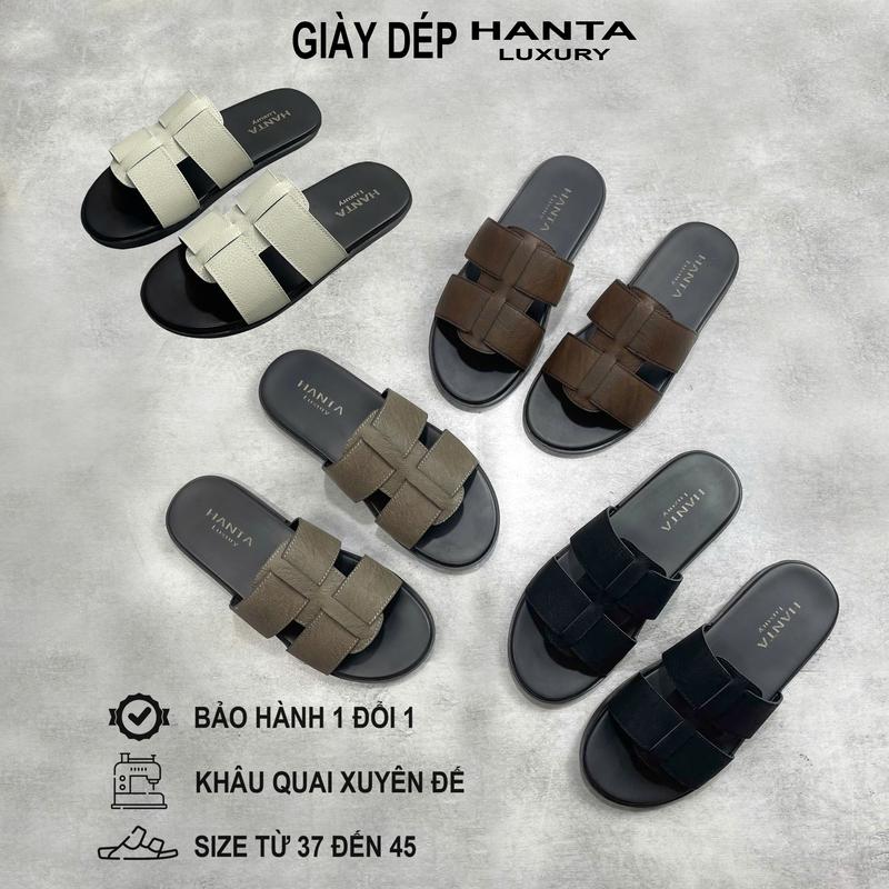 Dép Lê Nam Quai Ngang Da Đan Chéo Thời Trang size 37-45 | Đế Cao Su Cao Cấp…