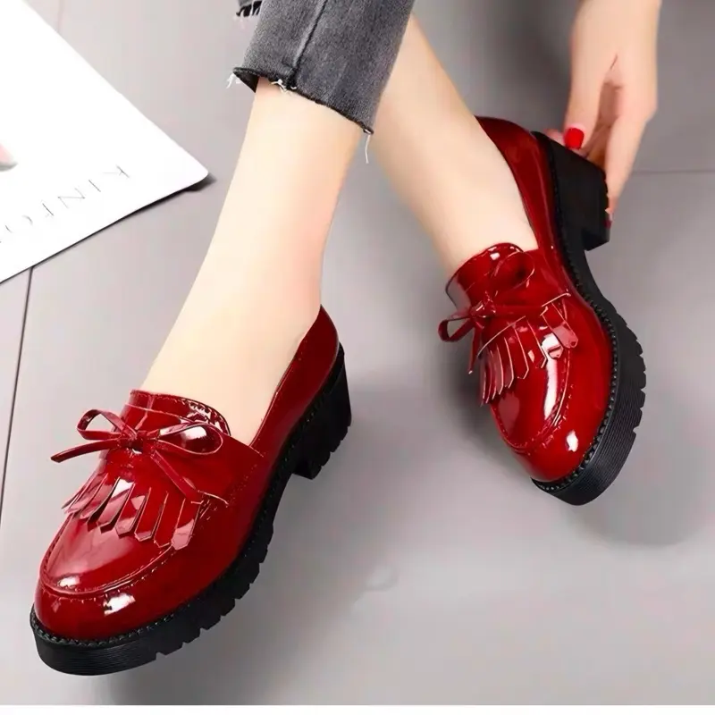 Sepatu Docmart Wanita Icis Terbaru Hak Datar Fashion Shoes Oxford Cewek Kasual Kerja Hitam Ootd Viral Kekinian 1989 Bisa Cod 3