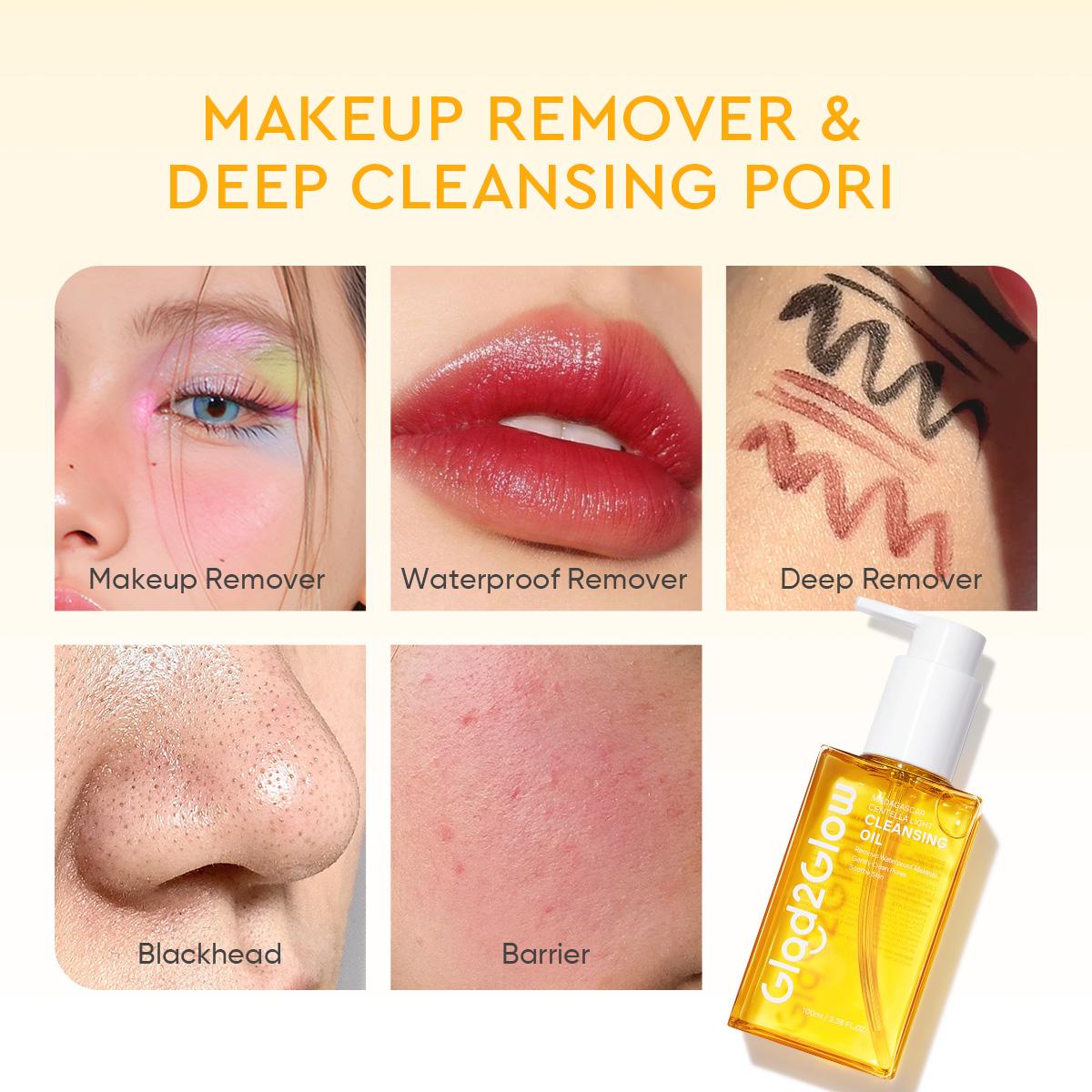 Glad2Glow Cleansing Oil Madagascar Centella Light 100ml/200ml Remover bersihkan kotoran wajah makeup remover micellar water acne jerawat cleanser micellar water untuk kulit jerawat pembersih makeup wajah cleansing oil Glad2Glow Cleansing Oil Madagascar Centella Light 100ml/200ml Remover bersihkan kotoran wajah makeup remover micellar water acne jerawat cleanser micellar water untuk kulit jerawat pembersih makeup wajah cleansing oil