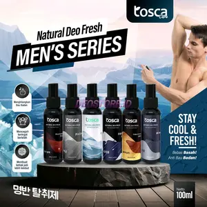 Tosca Natural Deodorant Men's Series/Deo Tawas Spray/Deodorant Alami Tahan Bau Ketiak Badan 24 Jam