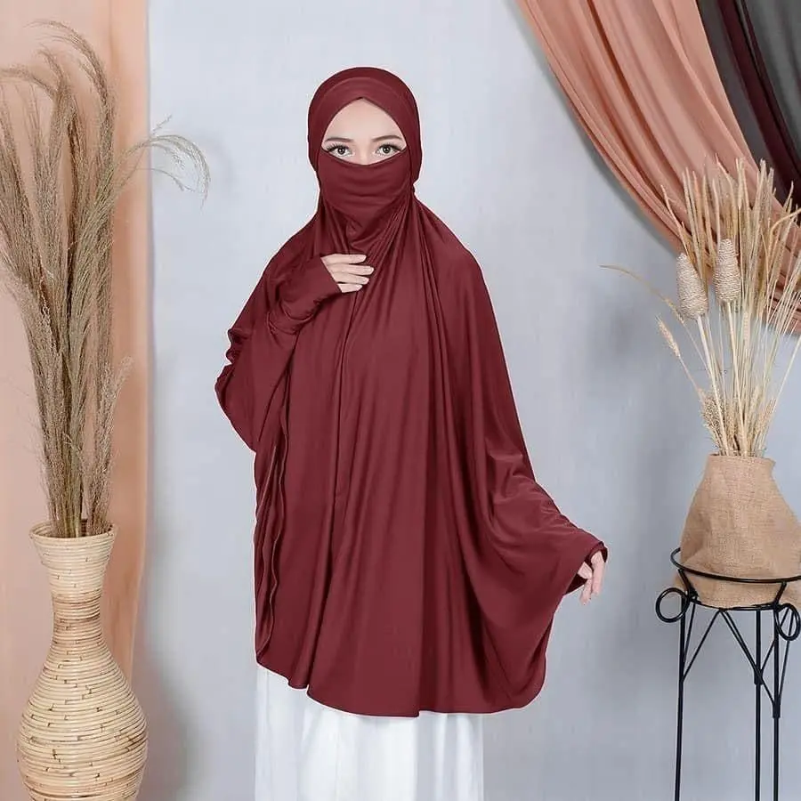 Kerudung Hijab Instant khimar Syari Cadar Khania Lengan (B.1)