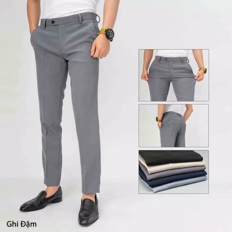 Quần Tây- quần Âu nam -chất liệu cotton dầy dặn ,co giãn form ống côn hàn Menswear thun pants ong nhung Đen thông thường đường phố sang trọng quana unam quan jogger