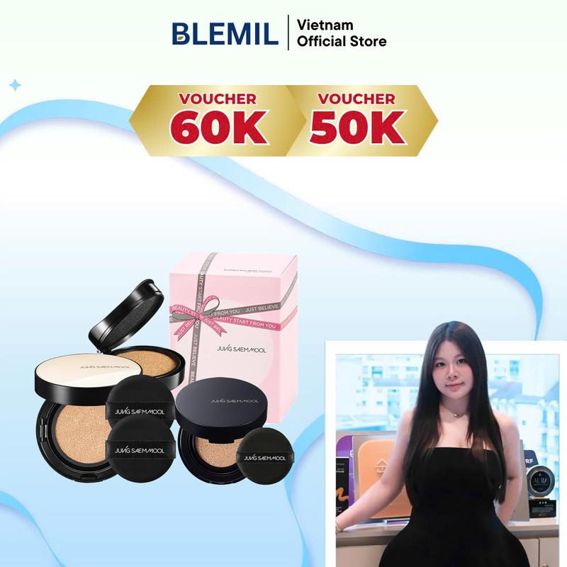 Tặng 2 Lõi Jung Saem Mool Essential Skin Nuder Cushion SPF50+ - Tone 19 - Tự nhiên