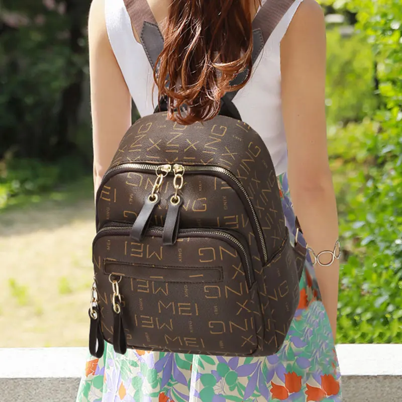 Summer New Women Backpack High Quality PU Leather School Bag for Girls Large Capacity Waterproof Travel Backpacks Trend Student Booktags