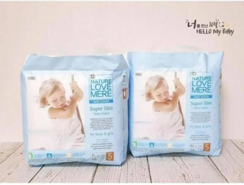 [BBC]  Combo 4 bịch Tã/Bỉm Nature Love Mere (mẫu mới)  bỉm hè mềm mỏng và thấm hút tốt cho bé hàng chính hãng 2