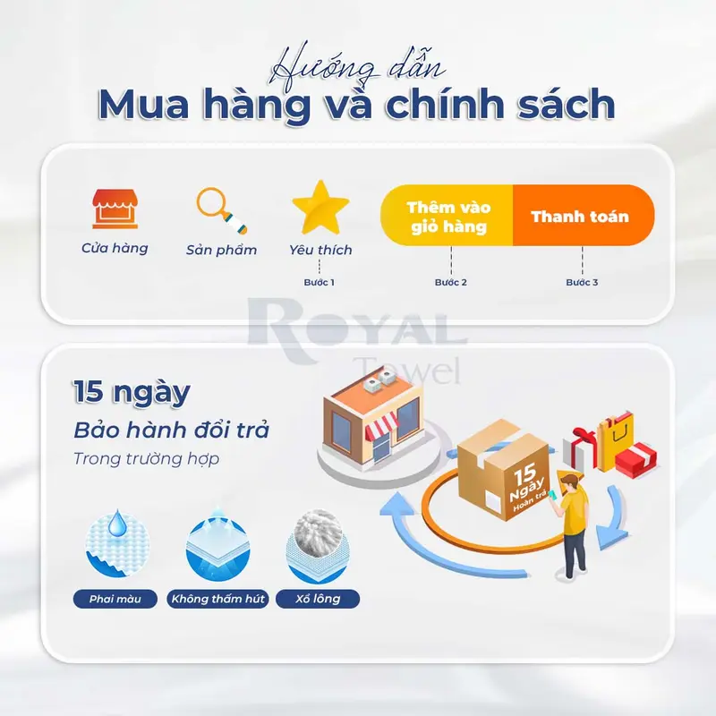 Khăn tắm khách sạn Royal 60x120cm với sợi bông cotton dày thấm hút tốt Nhà Tắm 8