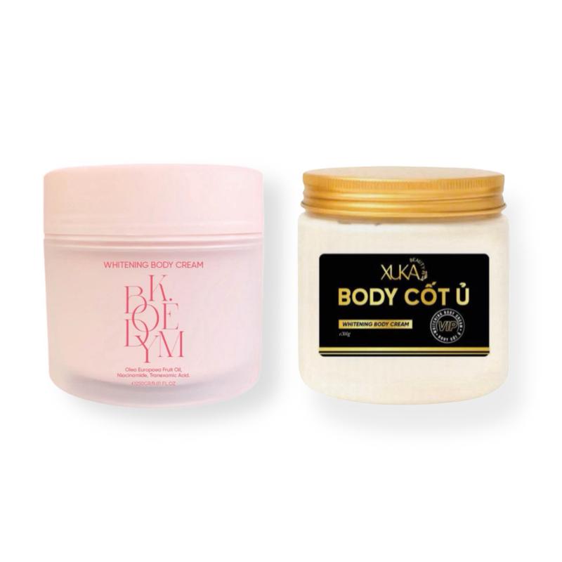  COMBO Kem Body K.EM Xuka Beauty 250g + Kem Body Cốt Ủ Vip Xuka Beauty 300g - Hỗ Trợ Dưỡng Da 