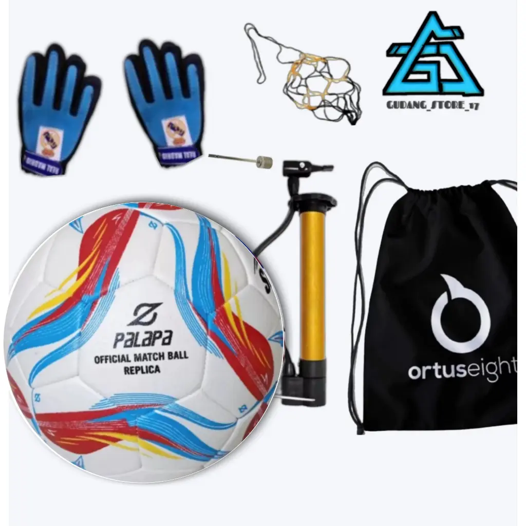 Bola Sepak Size 5 Bola Bliter Anak Training Ball Outdor Jahit Mesin Bonus Pompa Pentil Dan Jaring Kaki Tas Outdoor