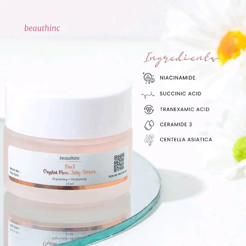 (1PCS) 2in1 CRYSTAL PINK JELLY SERUM 3