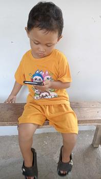 Product Review of Bestwear.id - Setelan anak laki-laki dan perempuan celana pendek sablon digital LABUBU CLOUDZY bahan cotton combed / Pakaian anak unisex celana pendek sablon digital 1-10 tahun from p**a t**s 0
