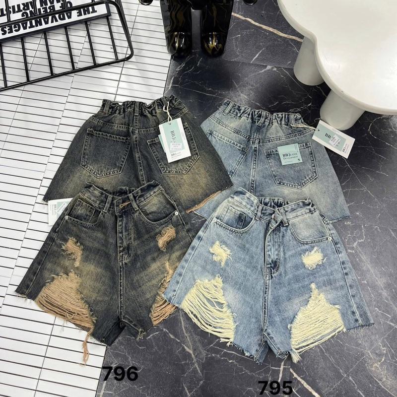 |[N007]|- Quần jean Đùi  nữ [796-795] dáng chữ a  Women Voi Sen