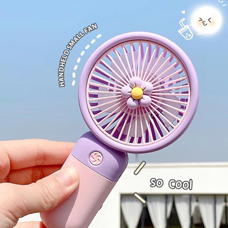 107 Home Kipas Lucu Bunga F17 Mini Portable Angin Kencang Tahan Lama 2