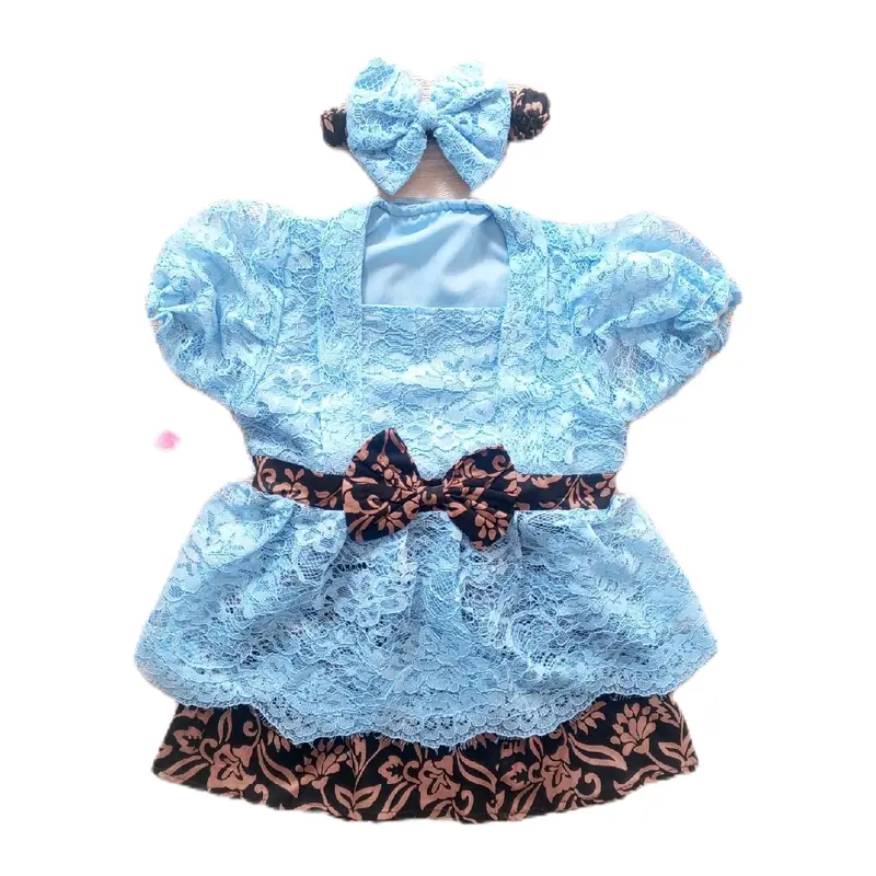Setelan Baju Fashion Kebaya Anak Perempuan 1 Tahun Baby Blue Biru Langit Motif Rok Katun Coklat Hitam Parsel Bayi Polka 0