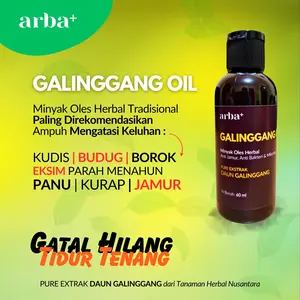 Galinggang Oil Arbaplus Minyak balur untuk infeksi kulit jamur seperti panu, kutu air & kurap