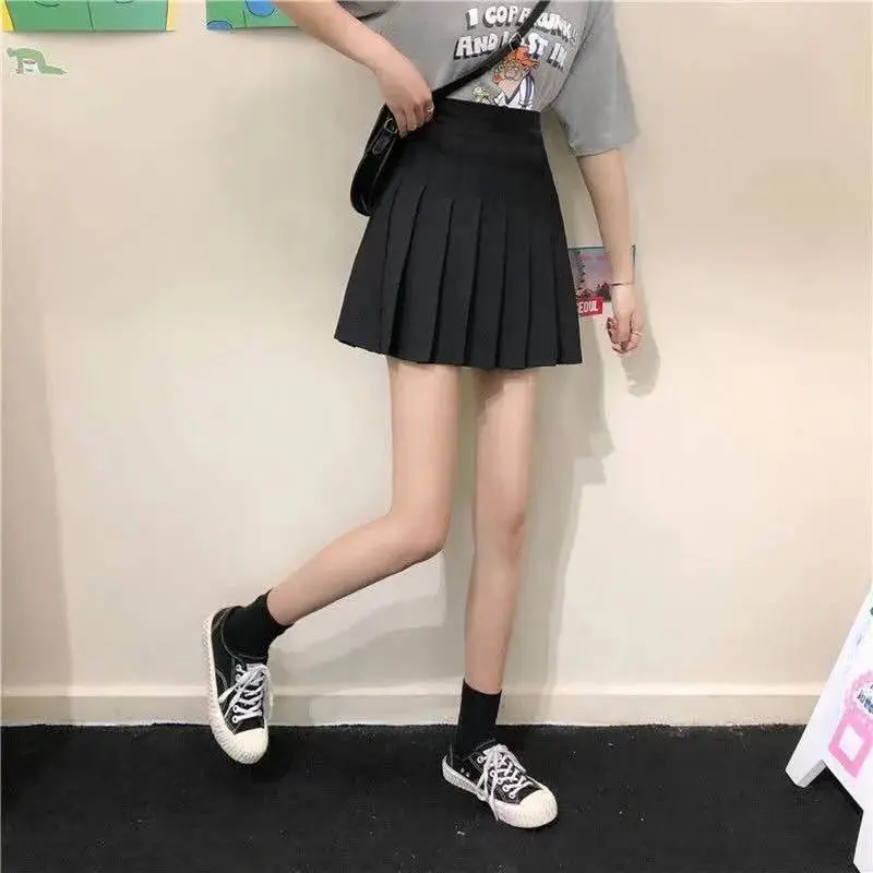 [HOT SPECIAL DISKON} Rok Pendek Wanita Simple Fit Katun Mini Skirt Cewek Korea Casual Tennis Skirt With Inner Fashion Elegan Warna Solid 1098 1