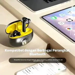 895B TWS Earphone Bluetooth Wireless Headset LED Display Bass Stereo Suara Jernih Baterai Awet