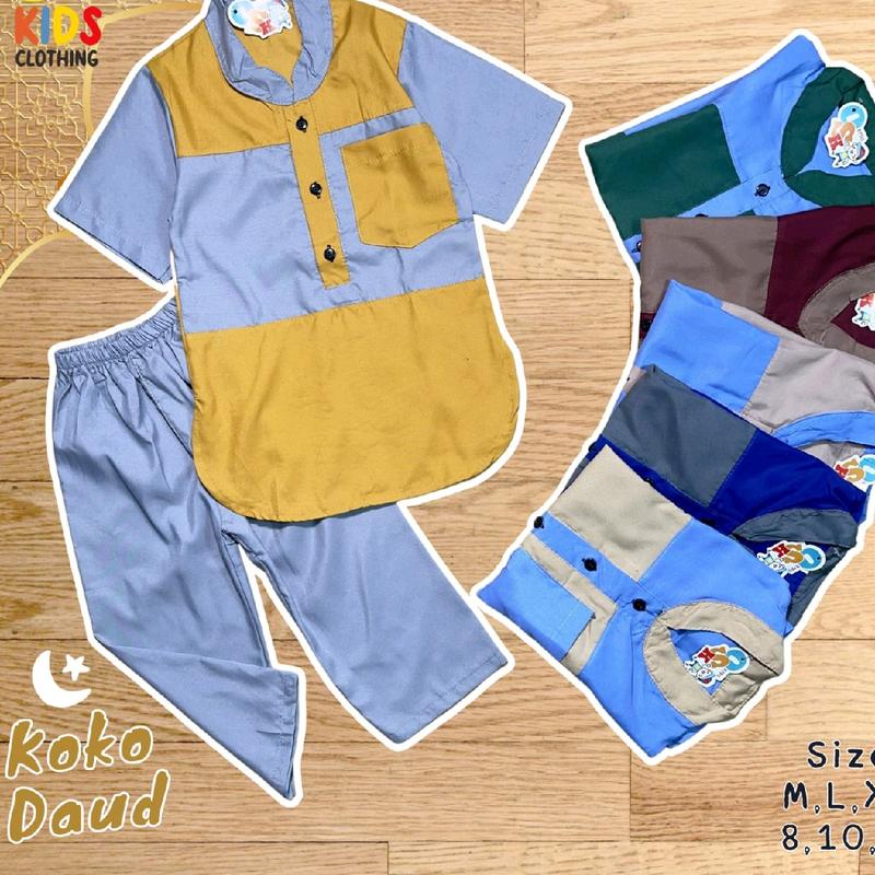 paket usaha  Fashion koko anak laki laki (1-4Tahun) Baju Celana Setelan Muslim 2