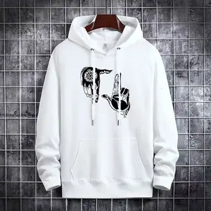 Sweater Hoodie Distro wanita&pria Jaket Hitam Unisex Fleece-Jaket Cowok Outdoor Bahan Tebal Keren & Casual