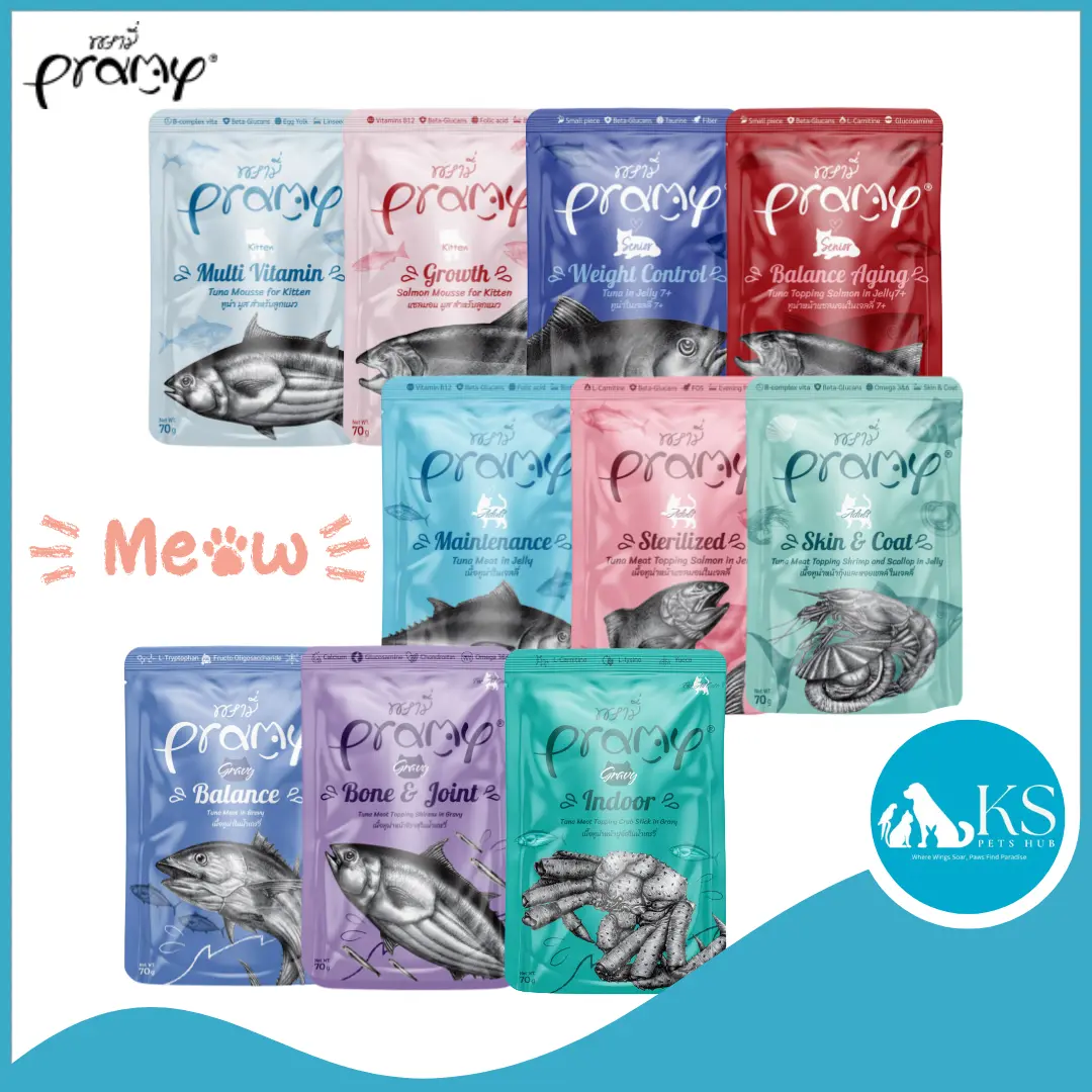 [ Promo for 12s ] Pramy Cat Functional Food Pouch 70g Cat Feed