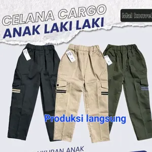 PAKET 2 PCS CELANA CARGO ANAK 2-13 TAHUN  BAHAN KATUN DRIL.LEMBUT,ADEM,TEBAL. LANGSUNG PRODUKSI