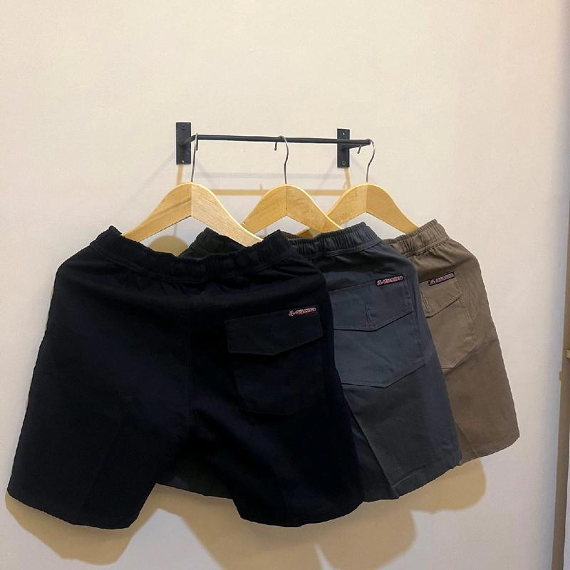 PAKET HEMAT BELI 1 DAPET 3 PCS .BROADSHORT PANTS GEFALIANO KOLOR/KARET STREAT DEWASA UNISEX 3 IN 1   Combed Chino Melar Pendek Katun Hitam 3