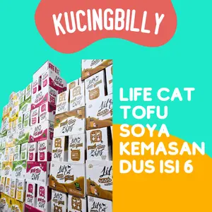 TOYTOY Life cat tofu soya kemasan dus isi 6 pasir kucing