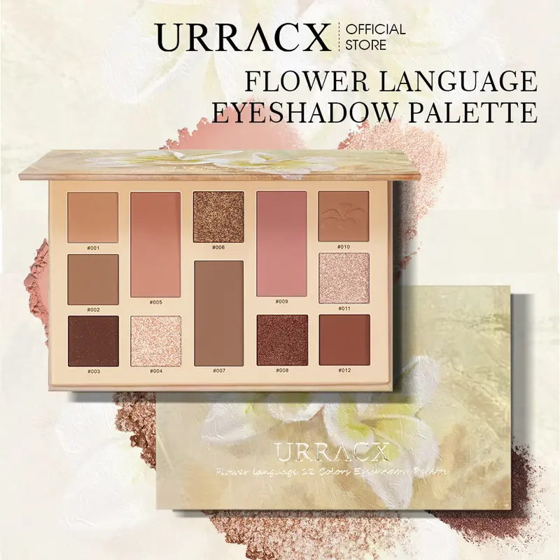 urracx Eyeshadow Palette Flower Language 12 Colors FacePalette Elegant Kosmetik(13.5g) 0