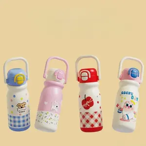 Tumbler Premium Quality Stainless  Vacuum Botol Minum Aesthetic Thermos Tumbler Lucu Botol Minum 500ML Tumbler Sedotan